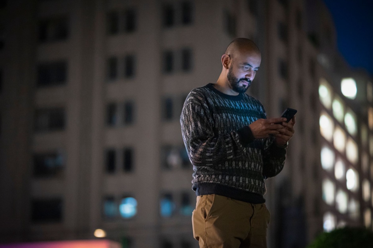 Mexican You-Tuber on phone