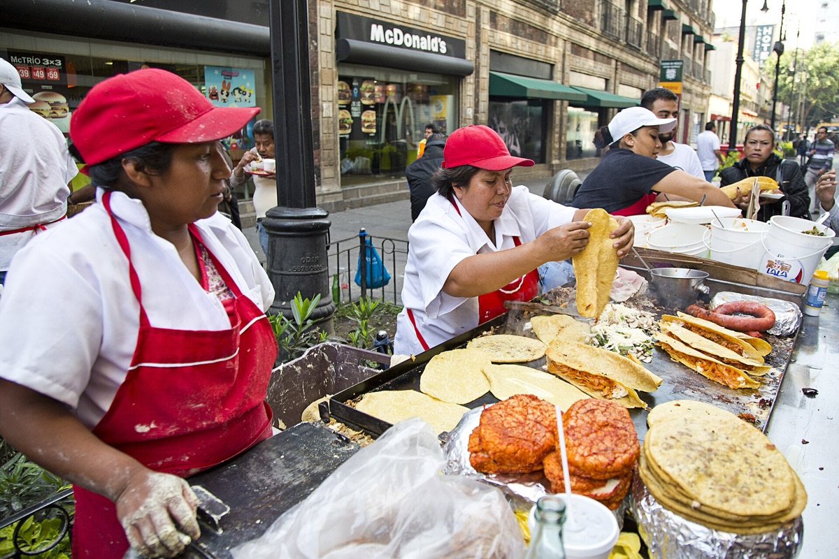 vendedor de comida callejera