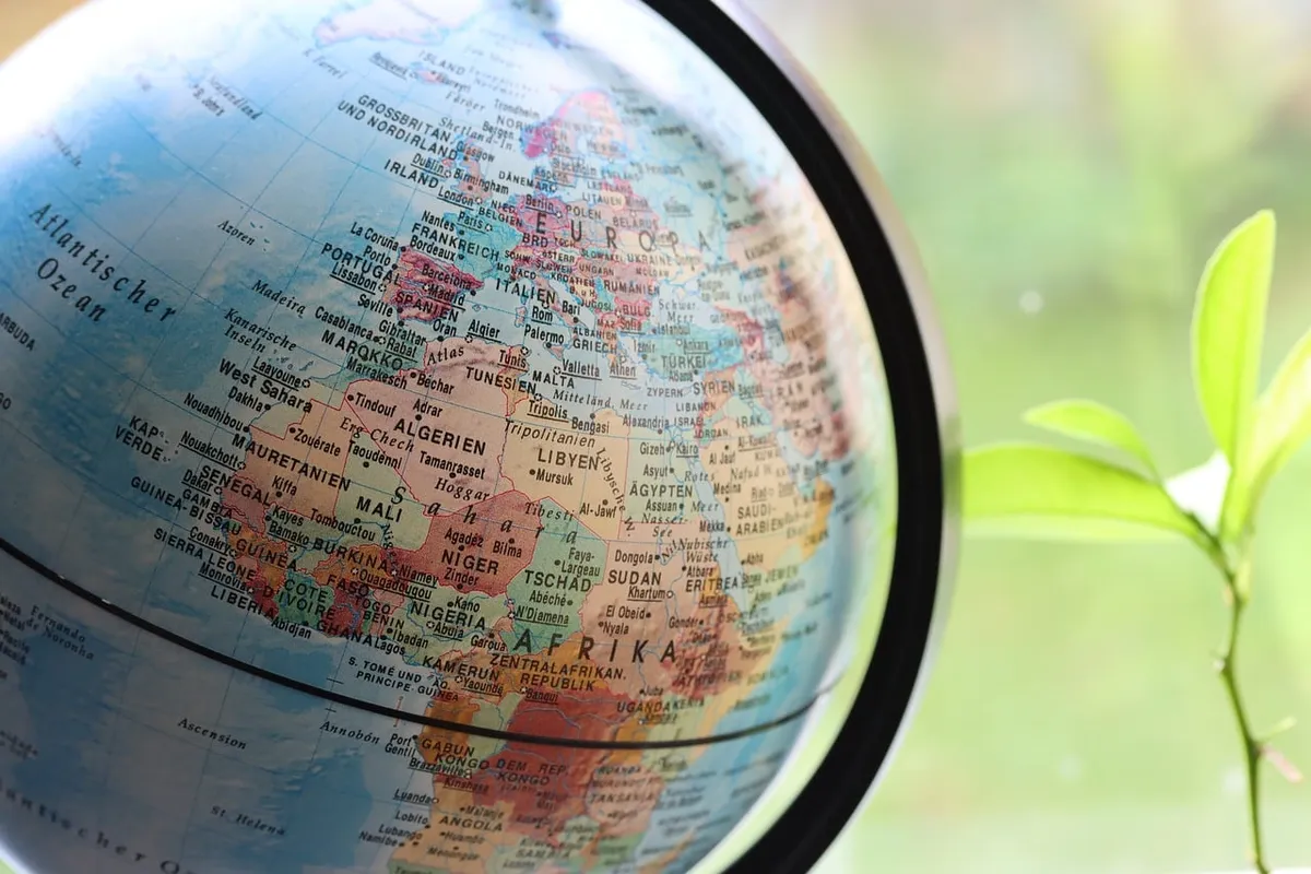 africa, growth, nature, development, plant, light, boom, business, stock exchange, globe, map of the world, world, world map, continent, earth, geography, map,