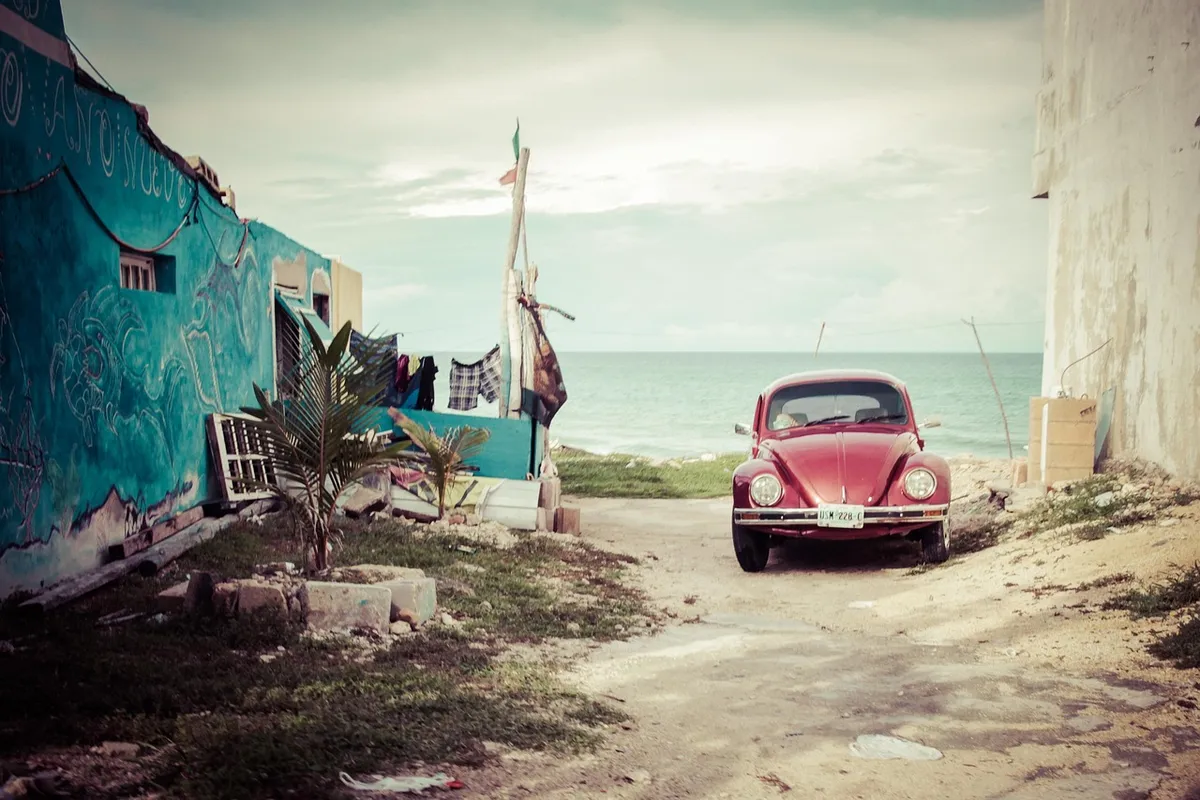 車、ボルフスバーグ、古い、ベテル、メキシコ、車両、vwベテル、赤い車、車のウォールペイパー、自動車、自動車業界、交通、駐車された車