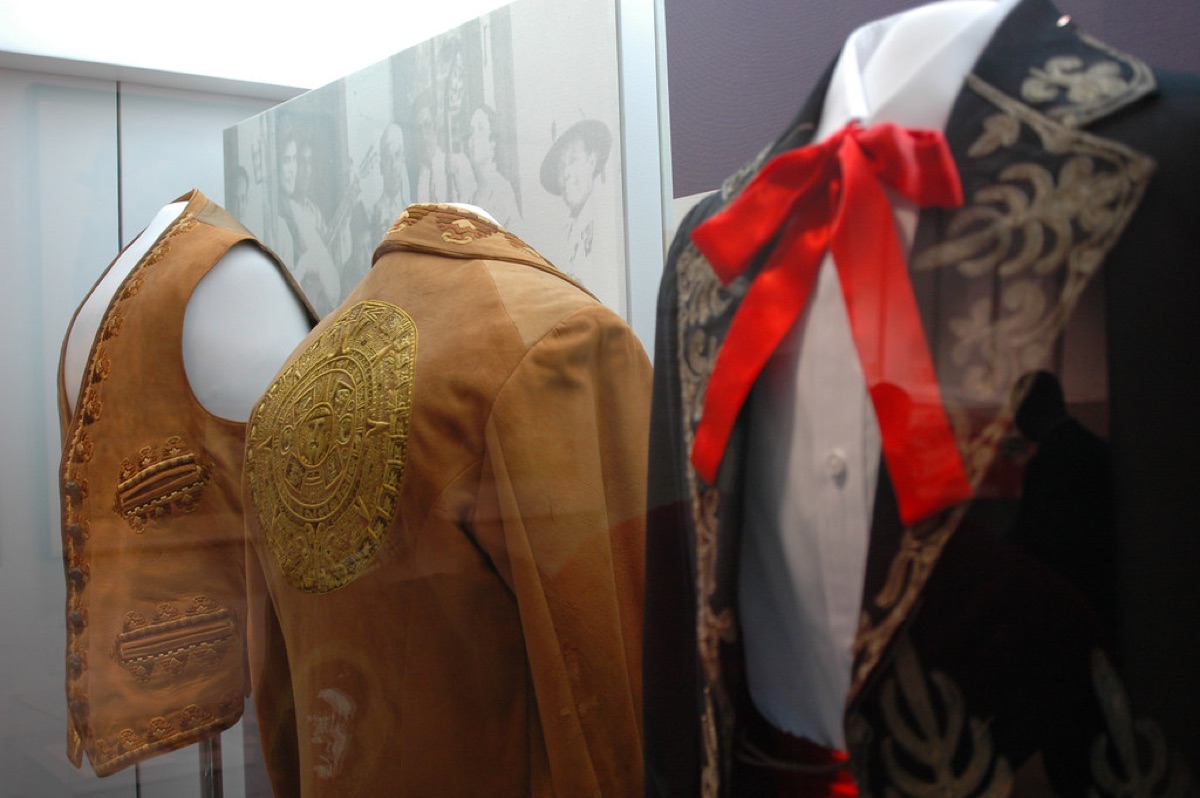 Mexican traditional clothing in market